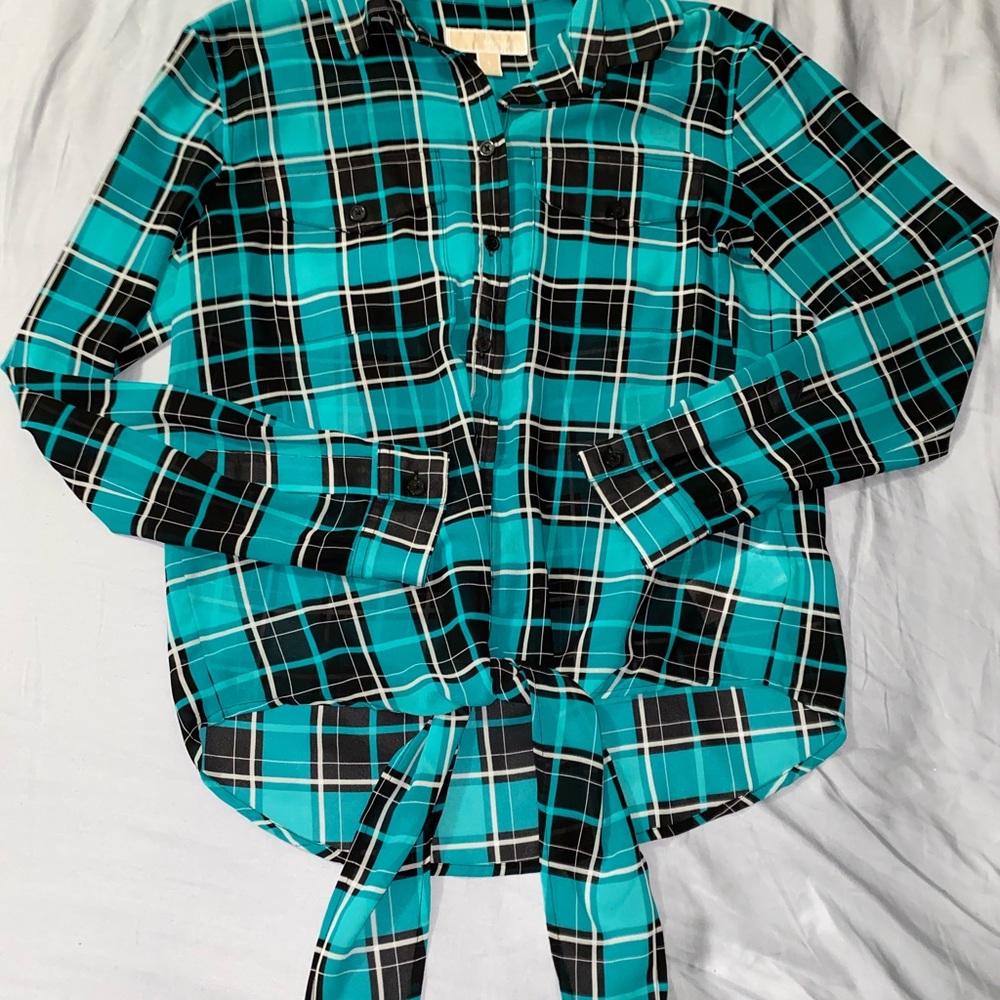 Michael Kors Tie up Button Up Long Sleeve